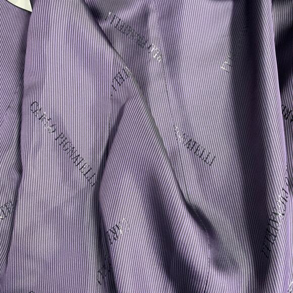 CARLO PIGNATELLI Size 42 Black Purple Stripe Acetate Wool Vest - Picture 6 of 7